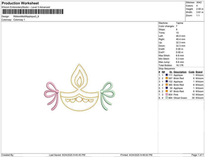 Ribbon Motif Applique
