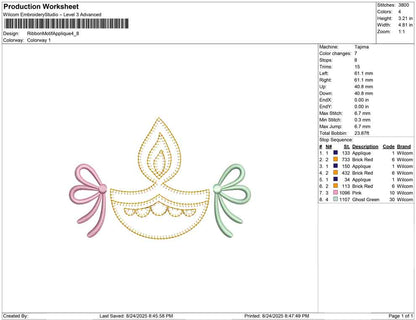 Ribbon Motif Applique