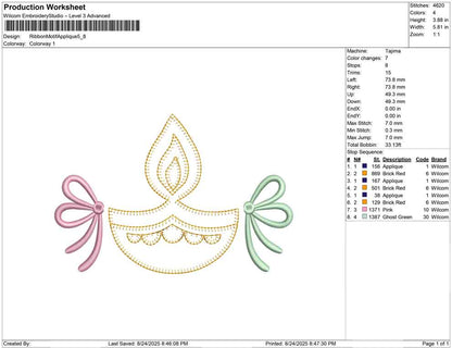 Ribbon Motif Applique