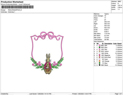 Ribbon Rabbit Pink