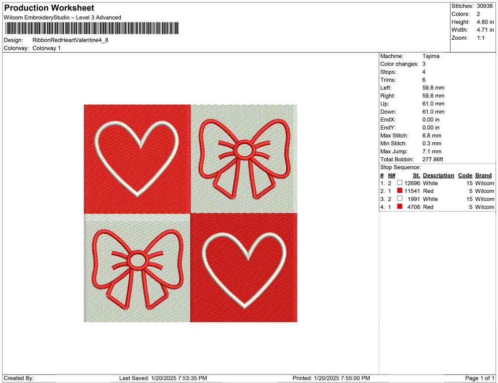 Ribbon Red Heart Valentine