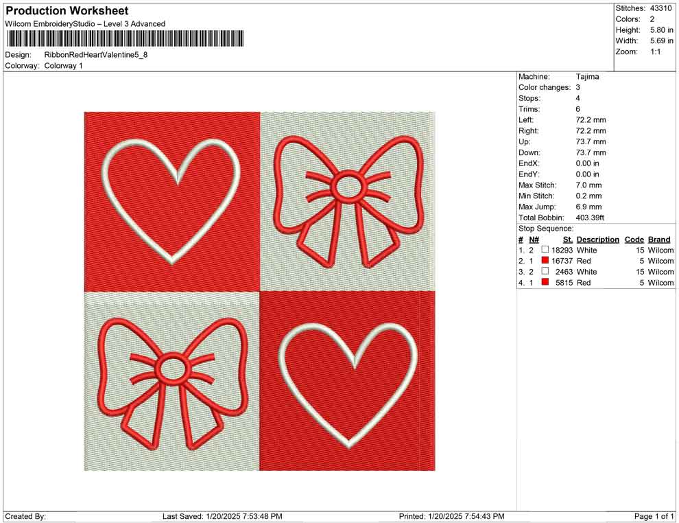 Ribbon Red Heart Valentine