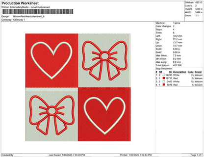Ribbon Red Heart Valentine
