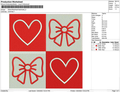 Ribbon Red Heart Valentine
