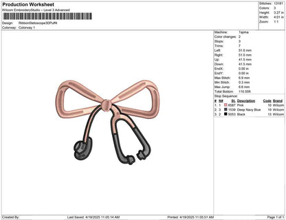 Ribbon Stetoscope 3D Puff