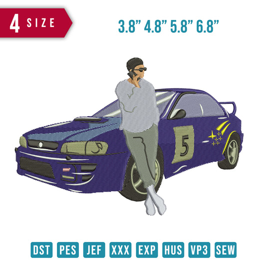 Rich 5 with car
