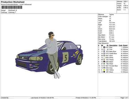 Rich 5 with car