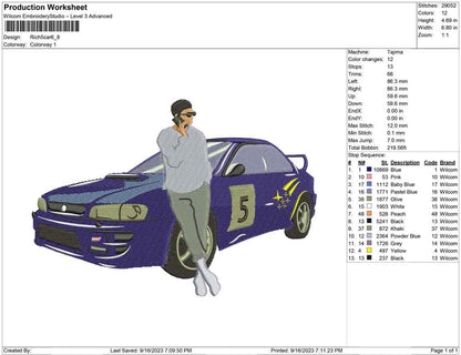 Rich 5 with car