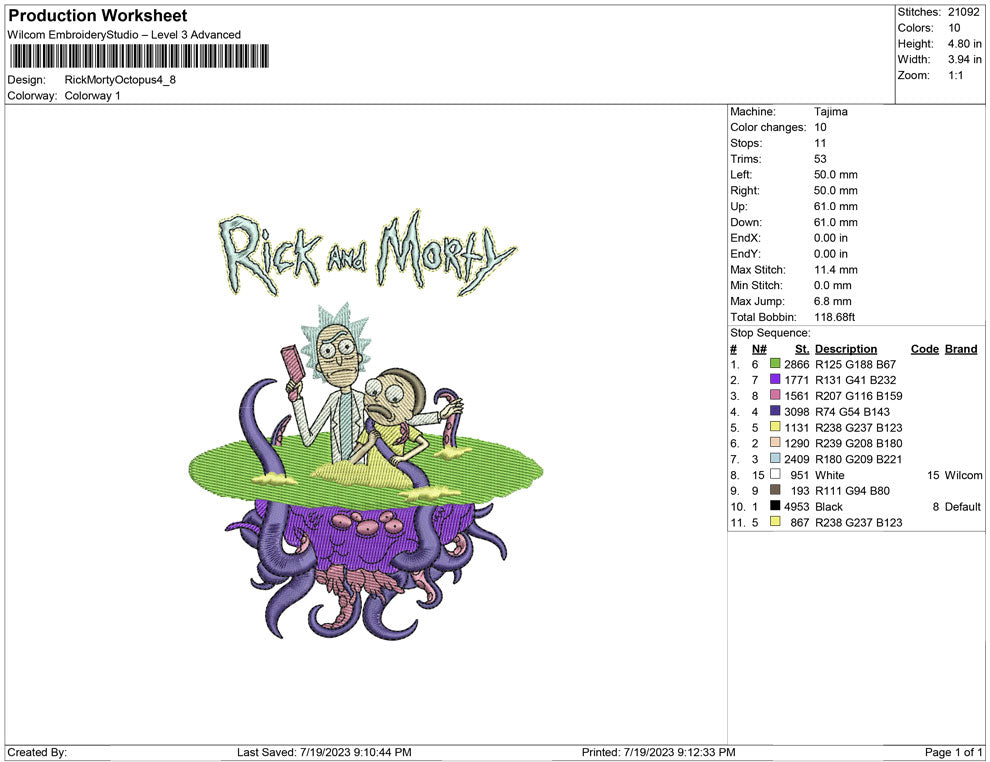 Rick and morty Octopus