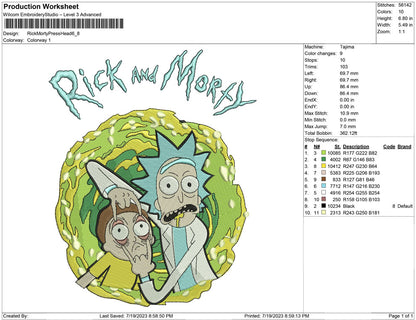 Rick and morty press head