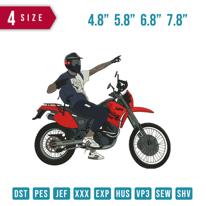 Rider pointing