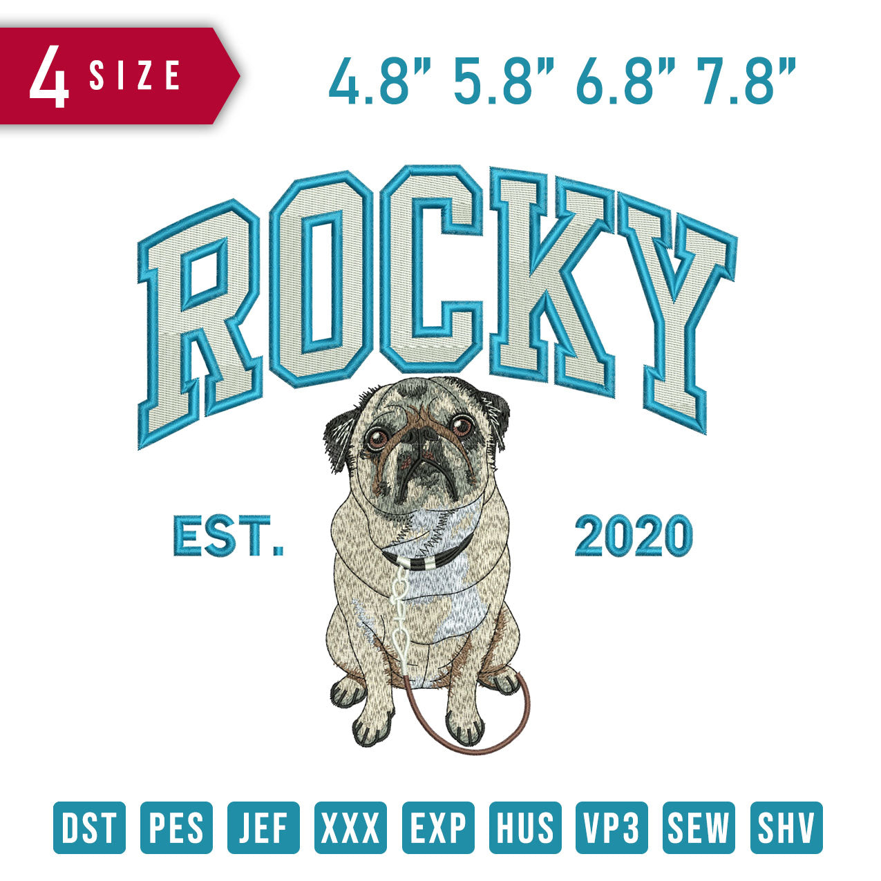 Rocky Pug Dog