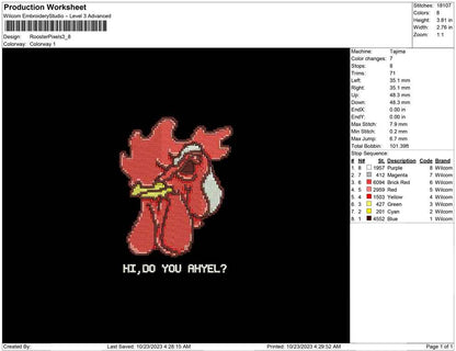 Rooster Pixels