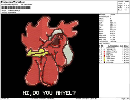 Rooster Pixels