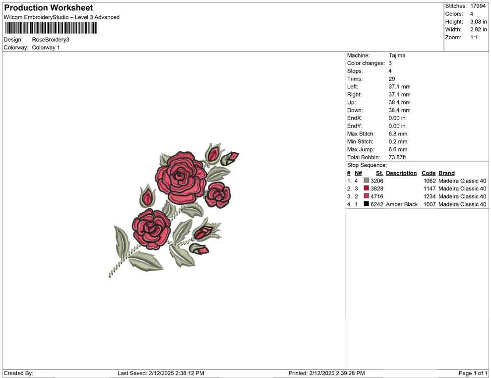 Rose Broidery