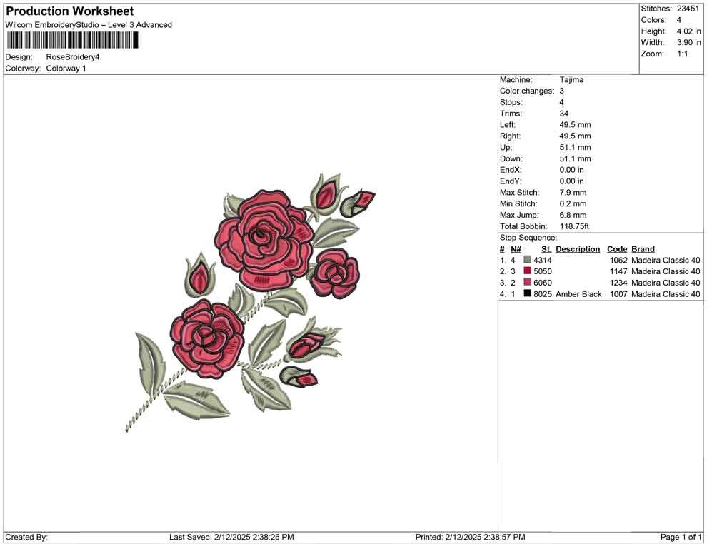 Rose Broidery