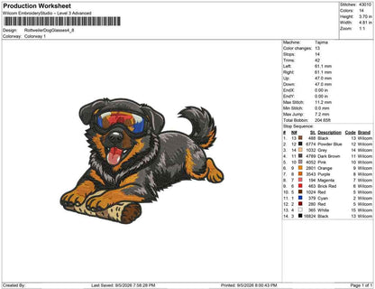 Rottweiler Dog Glasses