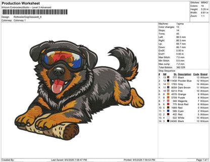 Rottweiler Dog Glasses