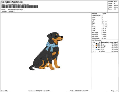 Rottweiler Ribbon Blue