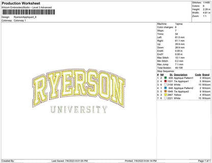 Ryerson Applique