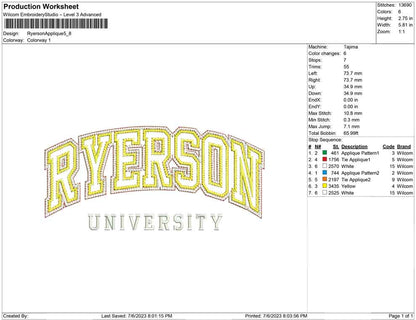 Ryerson Applique
