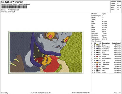 Ryuk eating apple