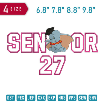 SENIOR 27 Elephant Applique