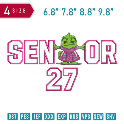 SENIOR 27 Frog Girl Applique