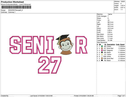 SENIOR 27 George Applique