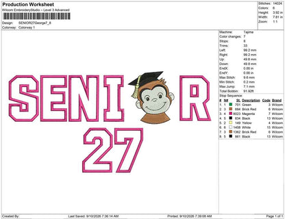 SENIOR 27 George Applique