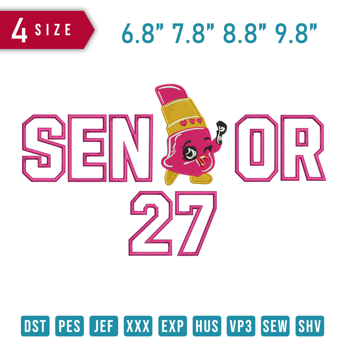 SENIOR 27 Lips Applique