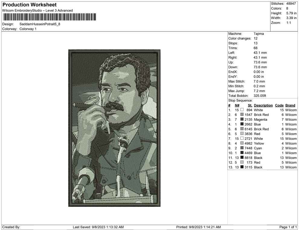 Saddam Hussein Potrait