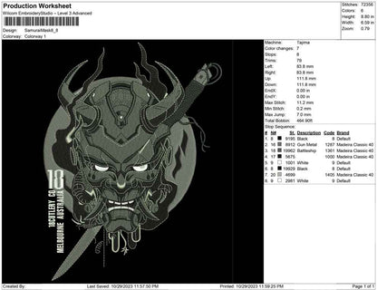 Samurai Mask