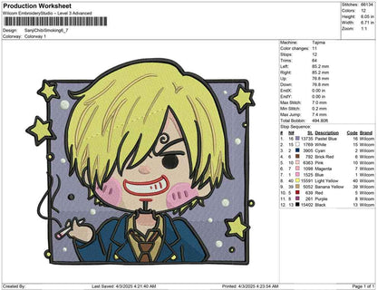 Sanji Chibi Smoking