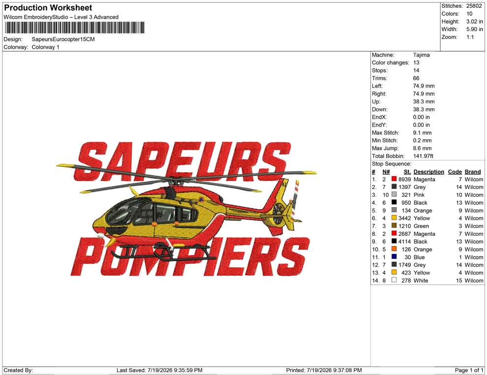 Sapeurs Eurocopter