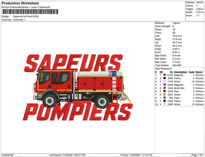 Sapeurs Fire Truck