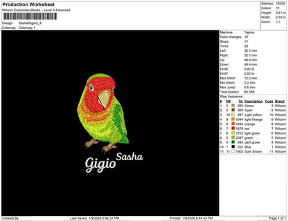 Love Bird Sasha