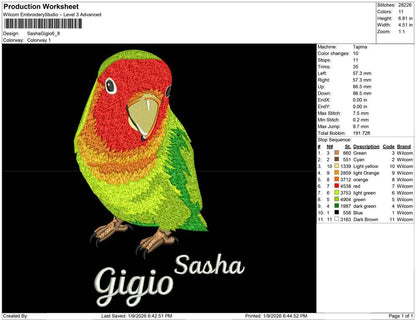 Love Bird Sasha