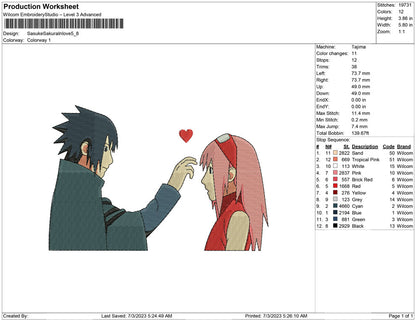 Sasuke and Sakura in love