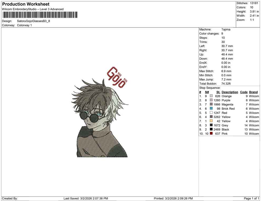 Satoru Gojo Glasses B