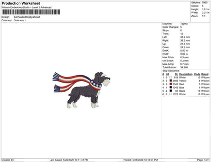 Schnauzer Dog Syal Usa