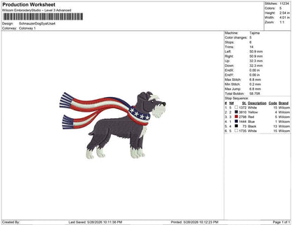 Schnauzer Dog Syal Usa