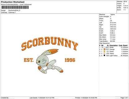 Scorbunny Est