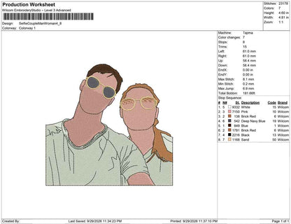 Selfie Couple Man Woman
