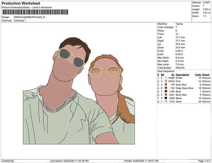 Selfie Couple Man Woman