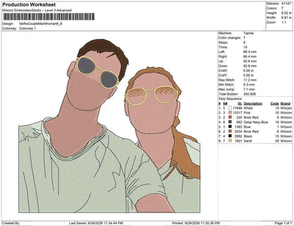 Selfie Couple Man Woman