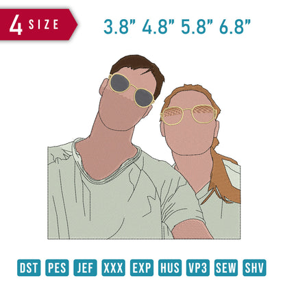 Selfie Couple Man Woman