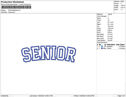 Senior Applique