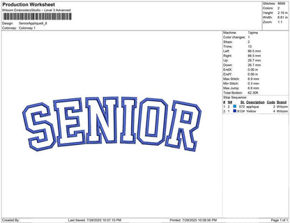 Senior Applique