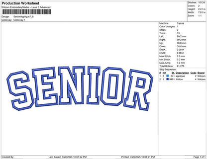 Senior Applique